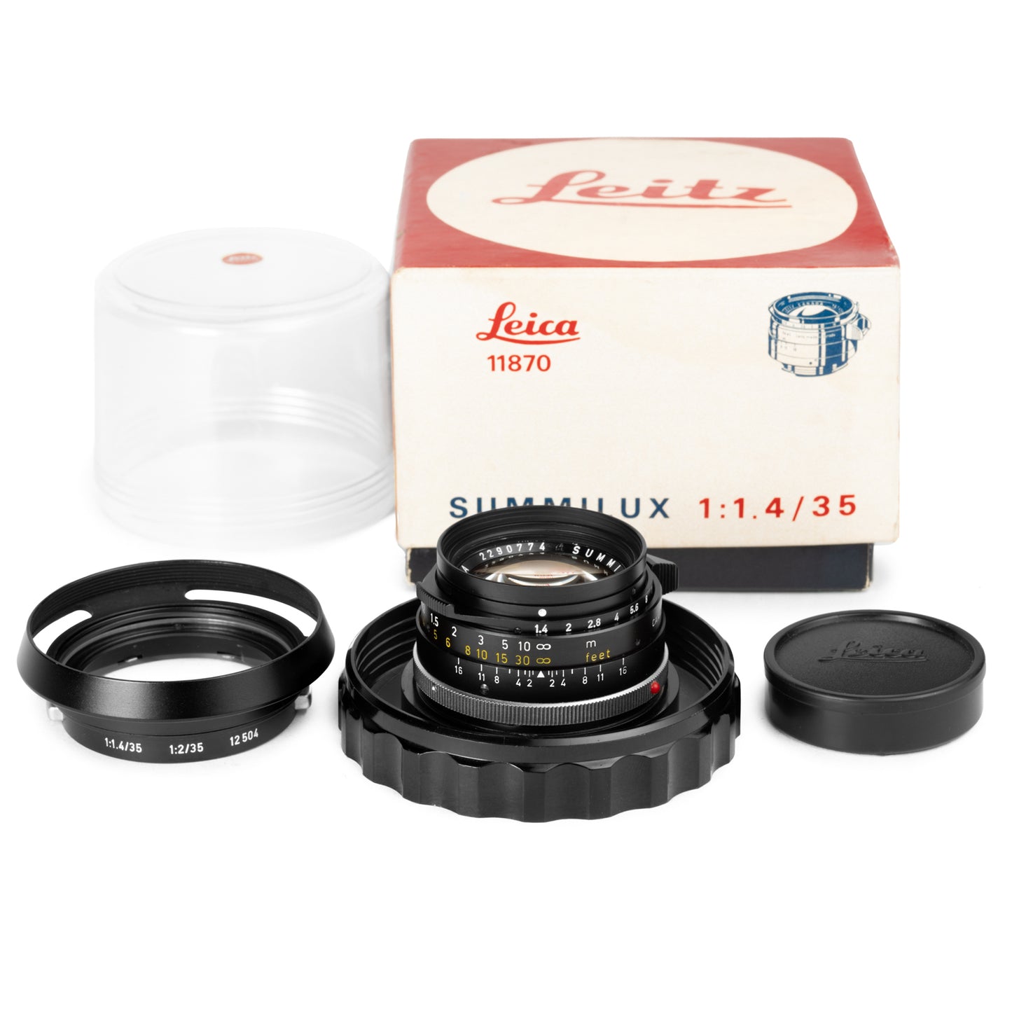 Leica 35mm f/1.4 Summilux INFINITY LOCK Black Lens in Box *Recent CLA*