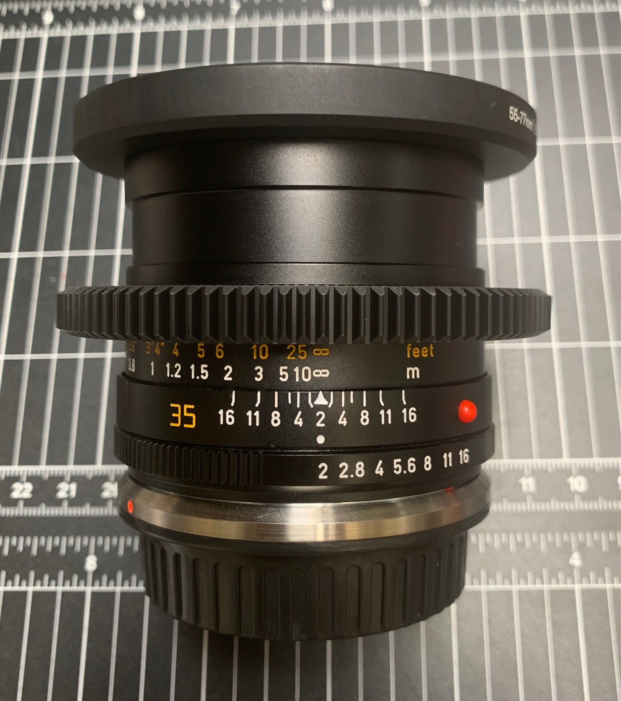 LEICA R 35mm F2 SUMMICRON-R CINE-LENS (Late '70s) in Canon EF