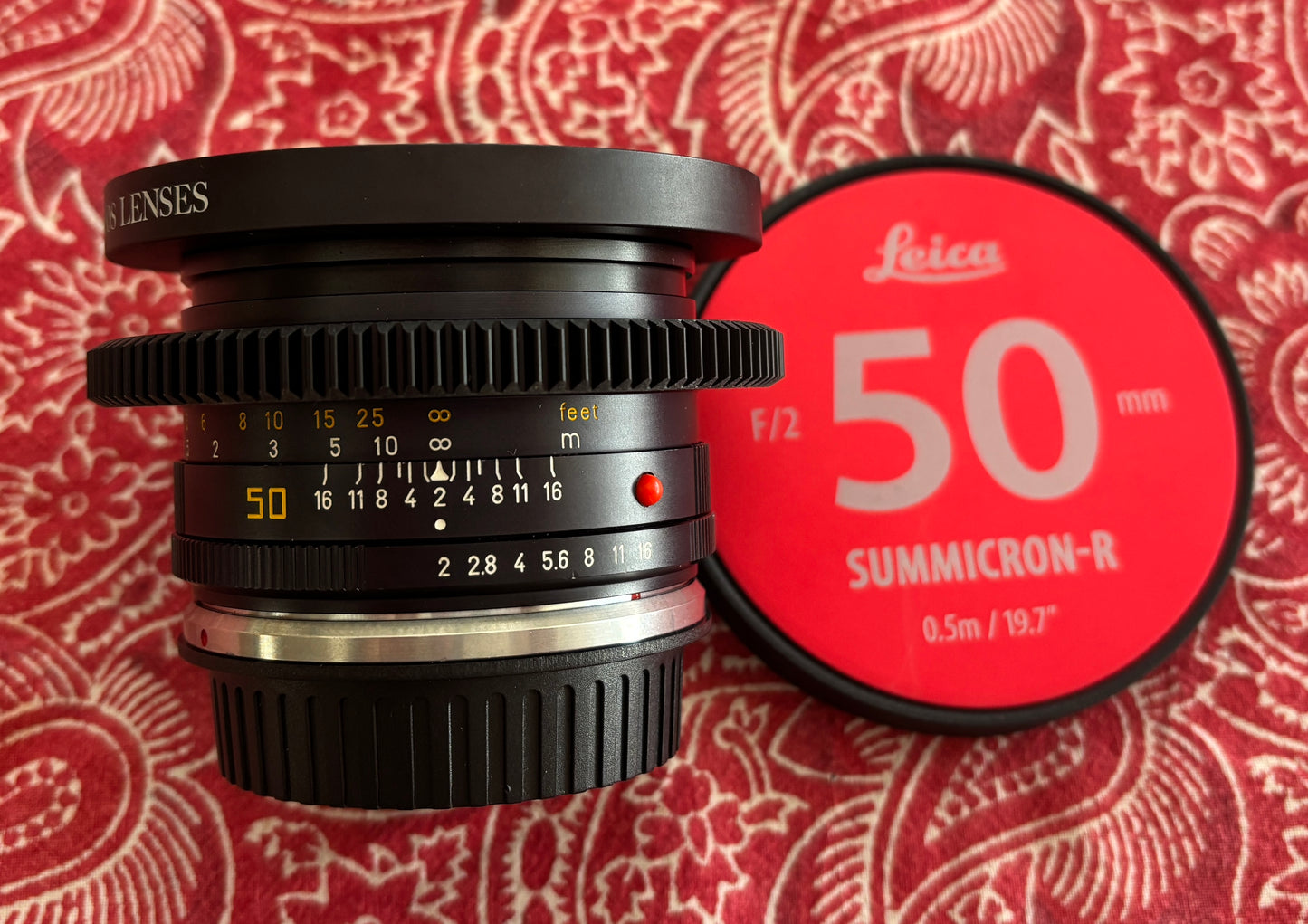 LEICA R 50mm F2 Summicron-R Duclos Cine-Mod Canon EF Lens