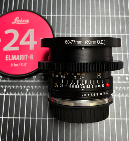 LEICA R 24mm F2.8 ELMARIT-R Duclos Cine-Mod Canon EF Lens