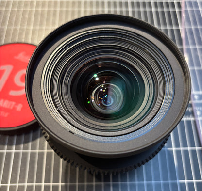 LEICA R 19mm F2.8 ELMARIT-R V2 Duclos Cine-Mod in Leitax Sony E-mount