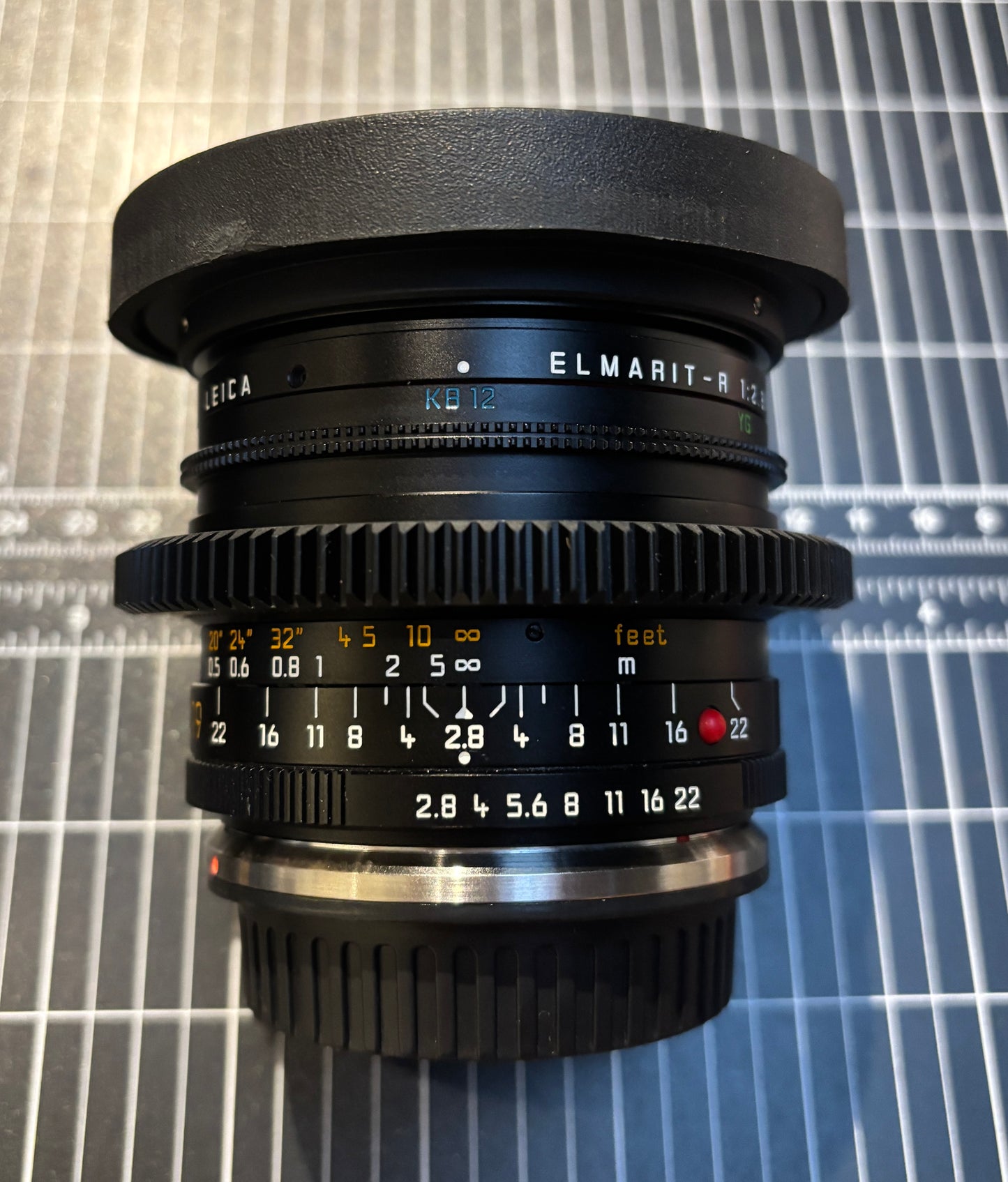 LEICA R 19mm F2.8 ELMARIT-R V2 Duclos Cine-Mod in Leitax Sony E-mount