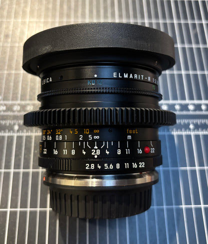 LEICA R 19mm F2.8 ELMARIT-R V2 Duclos Cine-Mod in Leitax Sony E-mount