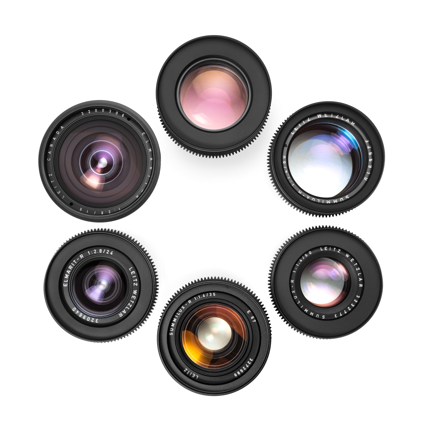 6-LENS LEICA R SUMMILUX+ Canon EF CINESET (1980s)