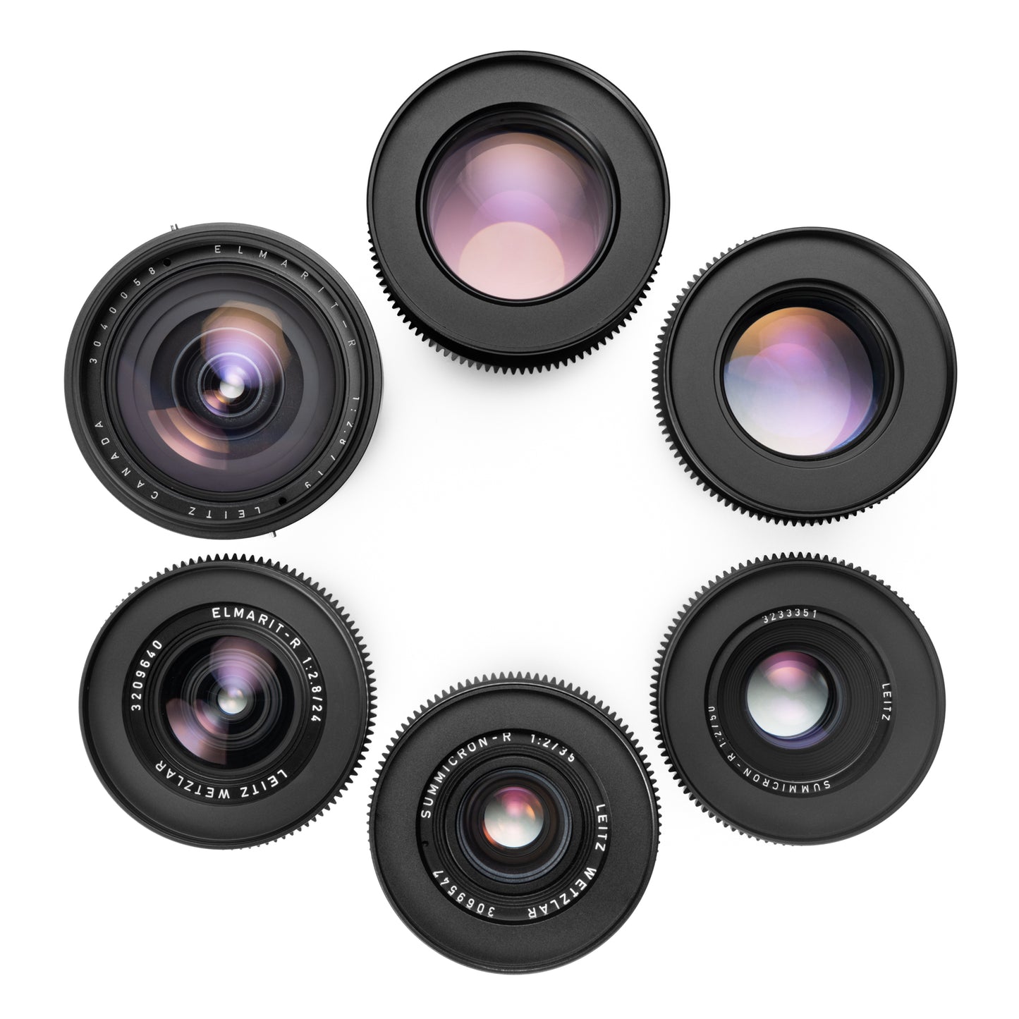6-LENS LEICA R SUMMICRON+ Canon EF CINESET (1980s)