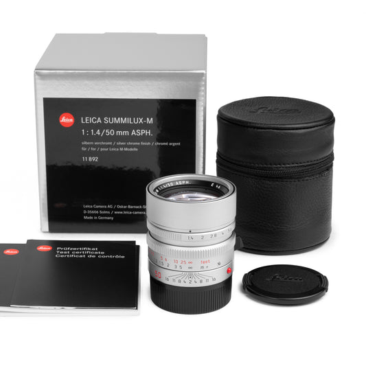LEICA 50MM F1.4 SUMMILUX-M ASPH SILVER / NEAR MINT / 11892
